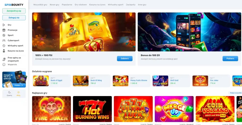 Oficjalna Strona Kasyno Spin Bounty